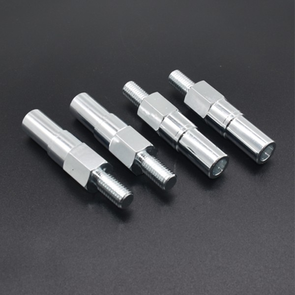 CNC Turning Zink Plated Steel Screw Shaft